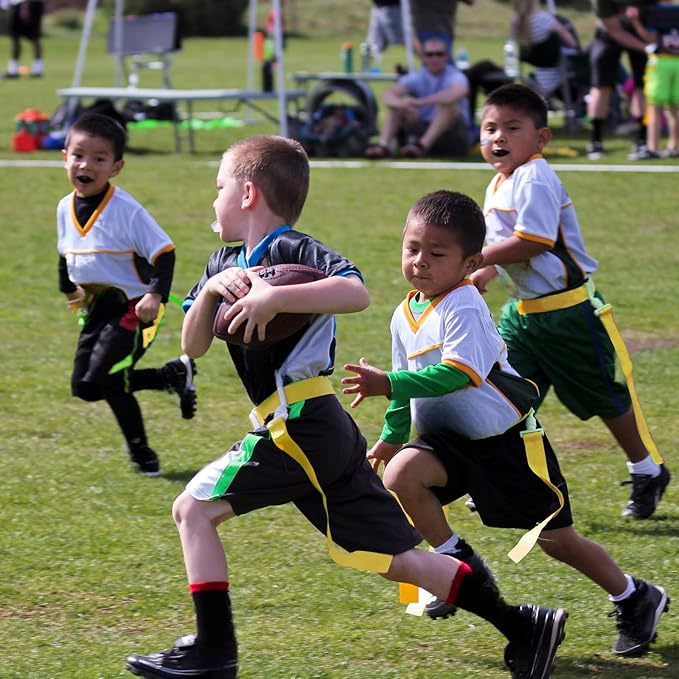 Peryiter 2/12/24/36 Player Flag Football Belt, Adjustable Football Belts and Flags for Kids Youth Adult Sport Team Training