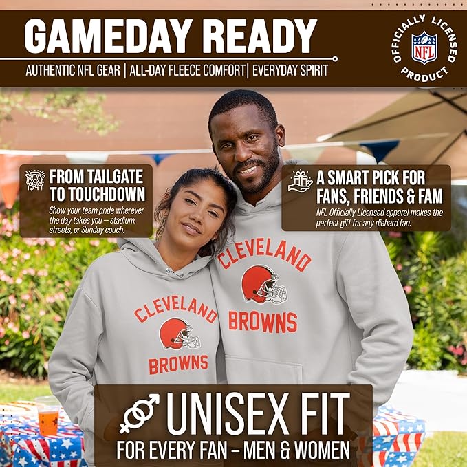 Team Fan Apparel NFL Adult Gameday Hooded Sweatshirt - Poly Fleece Cotton Blend - Stay Warm and Represent Your Team in Style