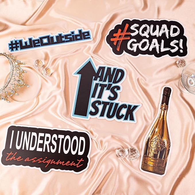 (2Lit Pack) Elevate Your Photo Booth Experience with Our Durable & Waterproof Pack of Signs-Perfect for Weddings, Birthdays, and Photo Booth Businesses - PVC Foamboard Photo Props
