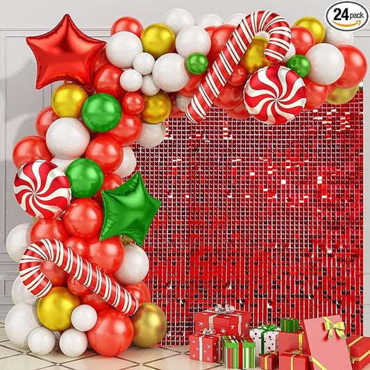 Red Shimmer Wall Backdrop,Shiny Sequins,24 Pcs Sequins Backdrop Decoration Panels, Glitter Bling Photo Background Decorations for Birthday Party Wedding Anniversary Graduation