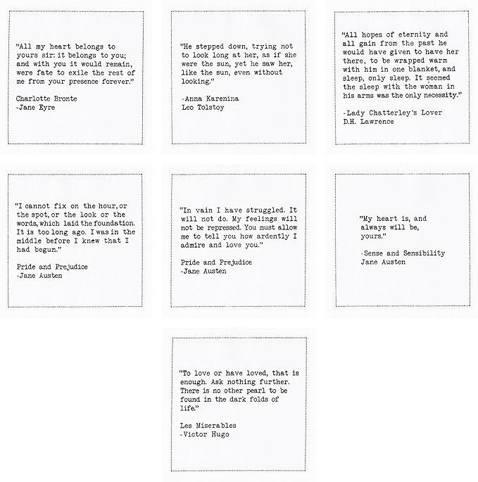 Five Star Romantic Quotes | White Cotton Cocktail Napkins | 50 Luxury Disposable Beverage Napkins with Witty Bar Quotes | Drink Napkins for Parties, Bars, Weddings & Game Nights