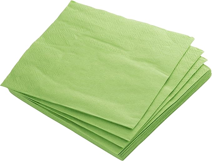 350 Pcs Lime Green Plastic Plates For Party, Lime Green Disposable Plates Set, 50 Of Each 9" Dinner Plate Set, 7" Dessert Plate, Cups, Napkins & Cutlery Plastic Dinnerware Exquisite