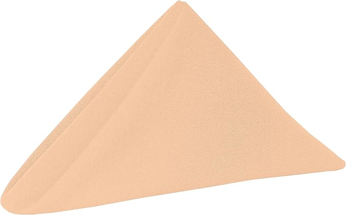 Ultimate Textile Cotton-Feel Peach Cloth Napkins - 17" x 17" (Set of 120) Washable Dining Quality Polyester, Wrinkle & Stain Resistant