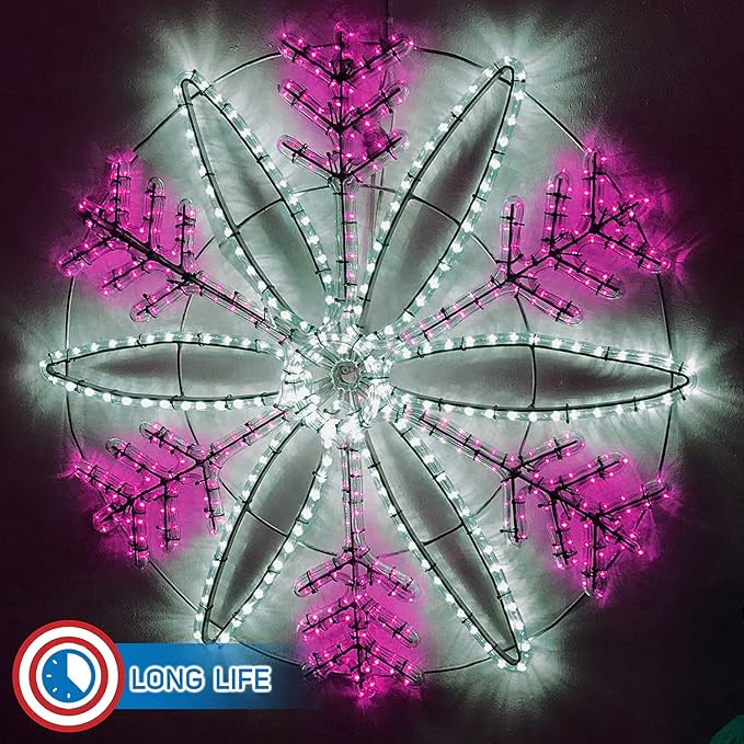 Russell Decor 40ft/12m Led Rope Lights Lamps Kit Indoor Outdoor Decorative Lighting for Party Wedding Valentine's Day Backyard Patio Deck Bright Flexible String Tube Lights Waterproof- Pink
