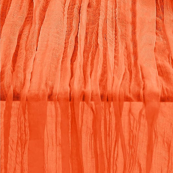10 Pack Orange Cheesecloth Table Runner 35x120 Inch 10Ft Rustic Gauze Cheese Cloth Table Runner Sheer Cheesecloth Table Runners for Wedding Party Bridal Shower Decoration