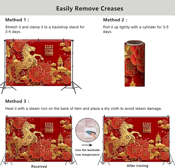 YongFoto 2026 Happy Chinese New Year Backdrop 12x10ft 2026 Lunar Year of The Horse Lucky Cloud Pavilion Plum Bossom Background Chinese Traditional Spring Festival New Year's Eve Party Banner Decor