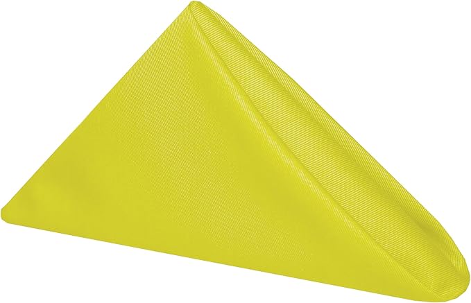Ultimate Textile Poly-Cotton Twill Lemon Cloth Napkins - 17" x 17" (Set of 120) Washable Lunch Napkins for Weddings Restaurants Parties