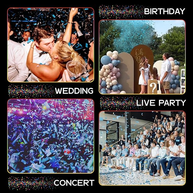 Ultimate Confetti, Turquoise color Biodegradable Confetti - Rectangular Tissue Paper Confetti for Cannon and Launcher use – Best for Gender Reveal, Parties, Concerts and Weddings - 20 lb, 320 oz