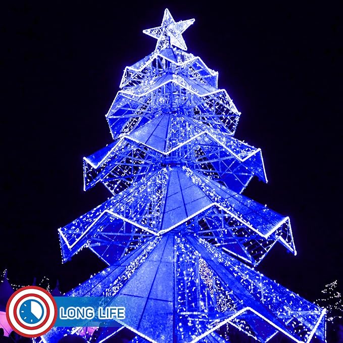 Russell Decor LED Rope Lights Festival Holiday Party Seasonal Christmas Decoration 30ft - 200ft Customized Available (Blue, 20)