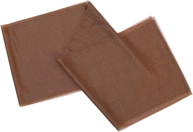 VDS Pack of 300, Mocha, Sheer Chiffon Chair Sashes Bows Chair Cover Back Tie Ribbon for Wedding Birthday Baby Shower Engagement Ceremony Event Party Banquet Restaurant Dining Chair Decoration