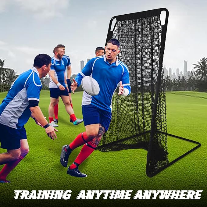 Football Kicking Cage Net - Heavy Duty Portable Training Net with Steel Frame for Backyard Indoor Outdoor Field Goal Training & Punting Passing Kicking Practice - Kids & Adults Use