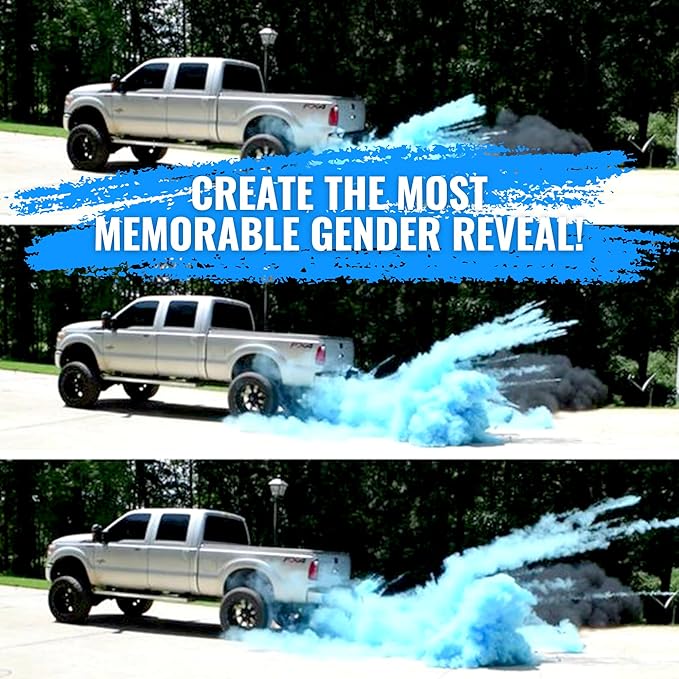 Color Blaze Baby Gender Reveal Color Powder - 10lbs of Blue Colored Powder - For Boy - Use in Color Blasters, Car Burnout, Exhaust, Toss, Photoshoot & Party - Pack of 2 Bags of 5lbs Each - Blue