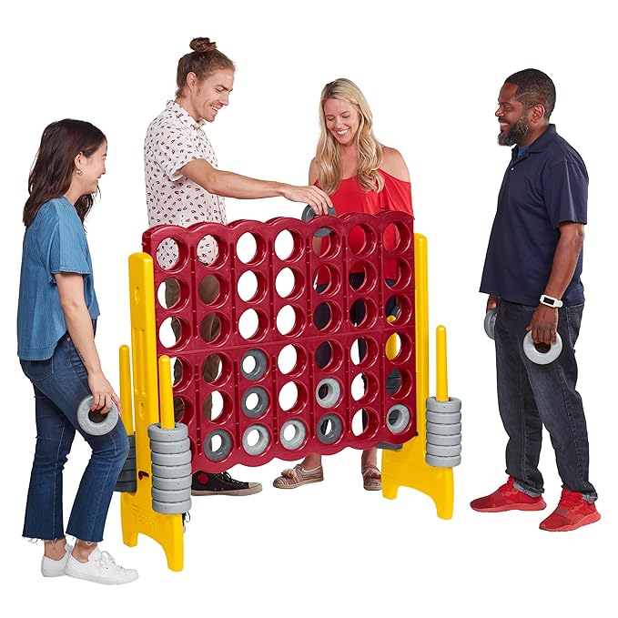 ECR4Kids Jumbo 4-To-Score, Giant Game, Cardinal, Gold