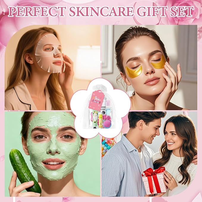132 PCS Spa Party Supplies for Women, Spa Party Favors Include Face Masks Skincare, Hand Cream, Lip Balm, Under Eye Patches, Lip Mask, Foot Bath Bombs & Mud Mask, Spa Birthday Sleepover Party Supplies