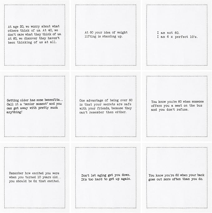 Five Star Funny 60th Birthday Quotes | White Cotton Cocktail Napkins | 50 Luxury Disposable Beverage Napkins with Witty Bar Quotes | Drink Napkins for Parties, Bars, Weddings & Game Nights