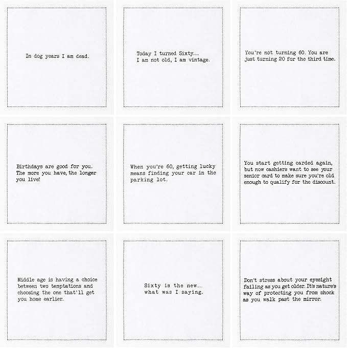 Five Star Funny 60th Birthday Quotes | White Cotton Cocktail Napkins | 50 Luxury Disposable Beverage Napkins with Witty Bar Quotes | Drink Napkins for Parties, Bars, Weddings & Game Nights