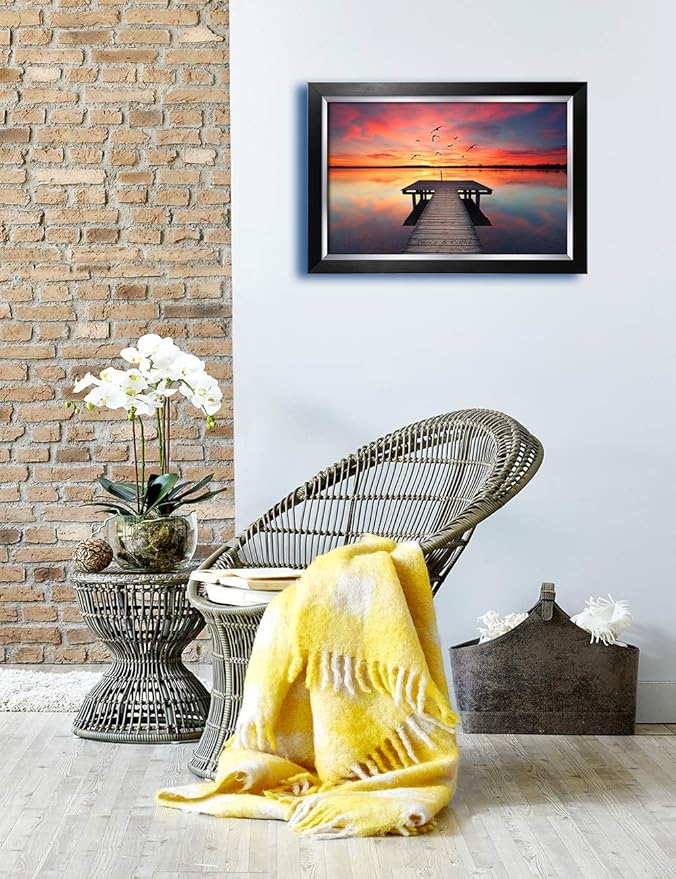 IPIC - Our Own Sunset Personalized Artwork with Names, Customized Gift for Anniversary. Giclee Wallart with High Grade Frame. Picture Size: 24x16