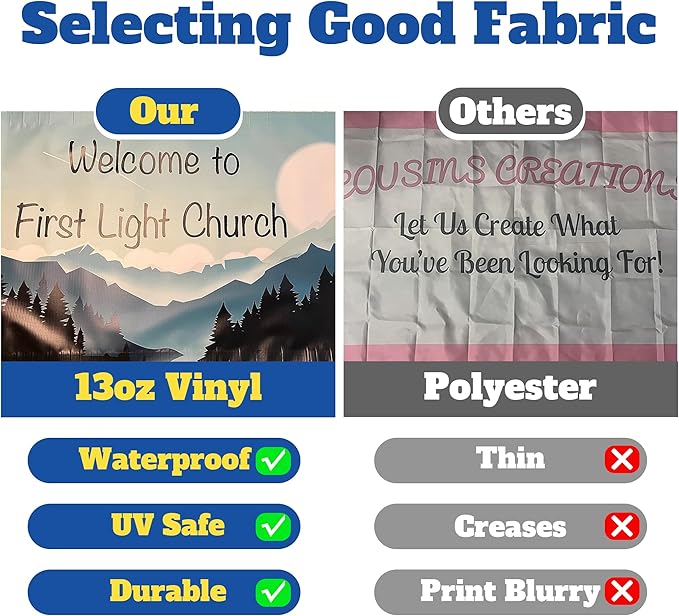 Custom Vinyl Banners and Signs 4'x10', Indoor or Outdoor Large Personalized Backdrop for Parties, Business, Birthday, Back to School & Event Decoration