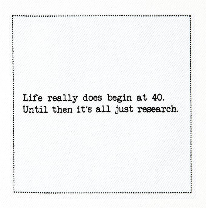 Five Star Funny 40th Birthday Quotes | White Cotton Cocktail Napkins | 50 Luxury Disposable Beverage Napkins with Witty Bar Quotes | Drink Napkins for Parties, Bars, Weddings & Game Nights