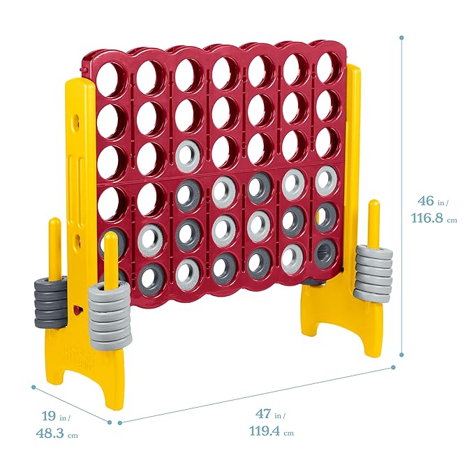 ECR4Kids Jumbo 4-To-Score, Giant Game, Cardinal, Gold