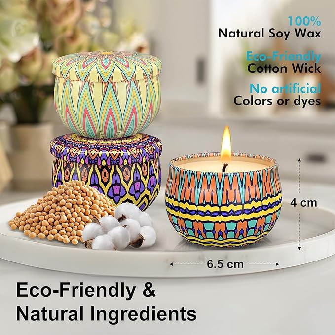 Scented Candles Gift Set,48 Pack Candles for Home Scented, 1200 Hour Long Lasting Soy Wax Aromatherapy Candle Set, Birthday Gifts for Women with Gift Box