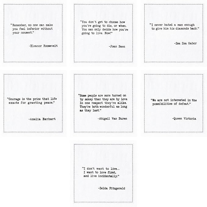 Five Star Funny Inspirational Quotes | White Cotton Cocktail Napkins | 50 Luxury Disposable Beverage Napkins with Witty Bar Quotes | Drink Napkins for Parties, Bars, Weddings & Game Nights