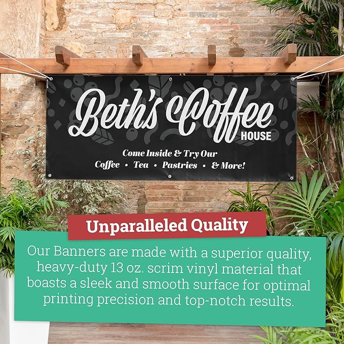 Personalized Vinyl Banner – Vinyl Printed Customizable Banner for Indoor and Outdoor Use (2'x6')