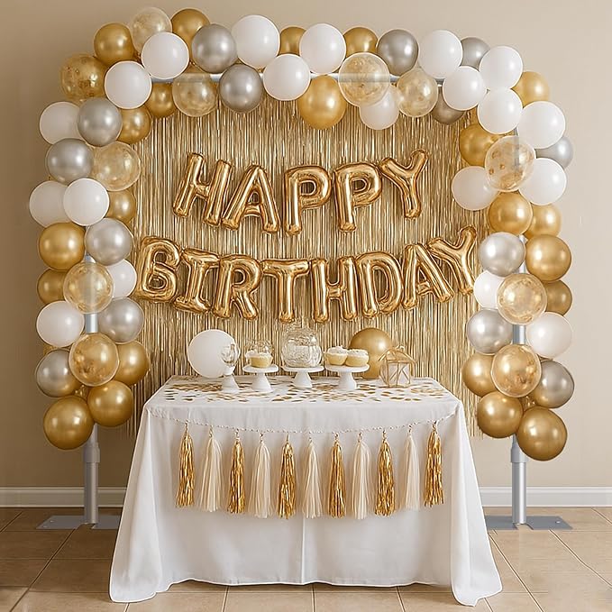 Pipe and Drape Backdrop Stand, 10x10ft Heavy Duty Adjustable Backdrop Frame with Metal Base, Background Holder for Parties Photography Wedding Photoshoot Decoration