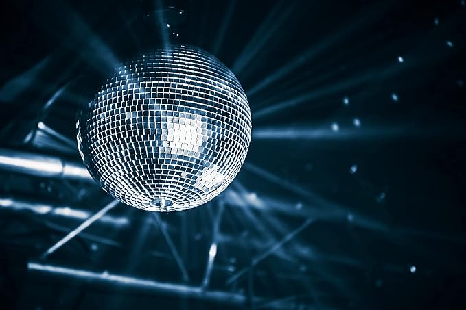 The Dreidel Company Mirror Disco Ball 36-Pack Variety of Sizes, Silver Hanging Ball with Attached String for Ring, Reflects Light, Fun Party Home Bands Decorations