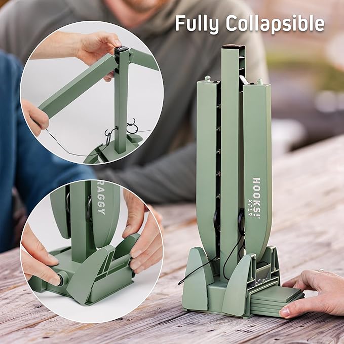 Craggy Games Ring Toss & Shot Ladder Game Hooks XPLR - Portable Aluminum Hook and Ring for Indoor/Outdoor Games - Game Night, Party Games, Travel, Multiplayer Fun