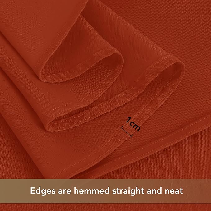 sancua Thanksgiving Tablecloths for 8 Foot Rectangle Tables, 8 Pack Burnt Orange - Washable Polyester Fabric Fall Table Cloth for Holiday Party, Birthday, Banquet Reception, 60x120 Inch Rust