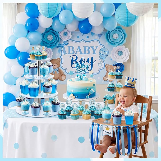 300 Pack Clear Blue Mini Dessert Cups with Spoons 5oz 3oz Plastic Square Slanted Parfait Appetizer Shooter Round Goblet for Dessert Table Birthday Party Ice Cream Pudding Mousse Yogurt