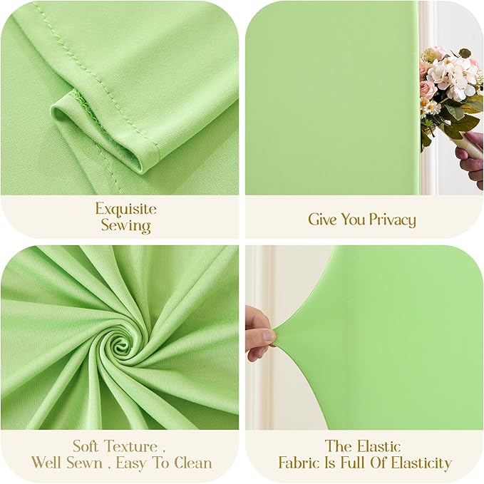 Sage Green Arch Backdrop Cover Set of 2 Spandex 7.2 and 6ft Arch Covers Stretchy Backdrop Birthday Party Arch Stand Covers for Baby Shower Wedding Bridal Shower Banquet Photo Background Decorations