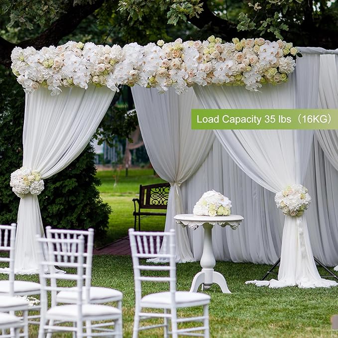 EMART 10x10FT Backdrop Stand Heavy Duty,Photo Back Drop Adjustable Stand Kit with 4 Backdrop Clamps and Carry Bag,Background Support System for Photography Studio,Parties,Wedding,Event Decorations