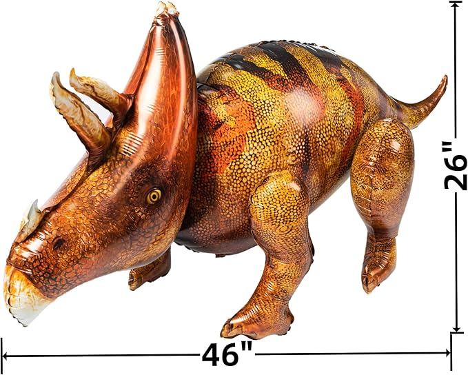 3 Pcs 52" Inflatable Dinosaur Balloon-Dinosaur Party Decorations Birthday Party Supplies-Tyrannosaurus&Triceratops&Stegosaurus-Party Favors,Halloween,Christmas Gift for Kids and Adults
