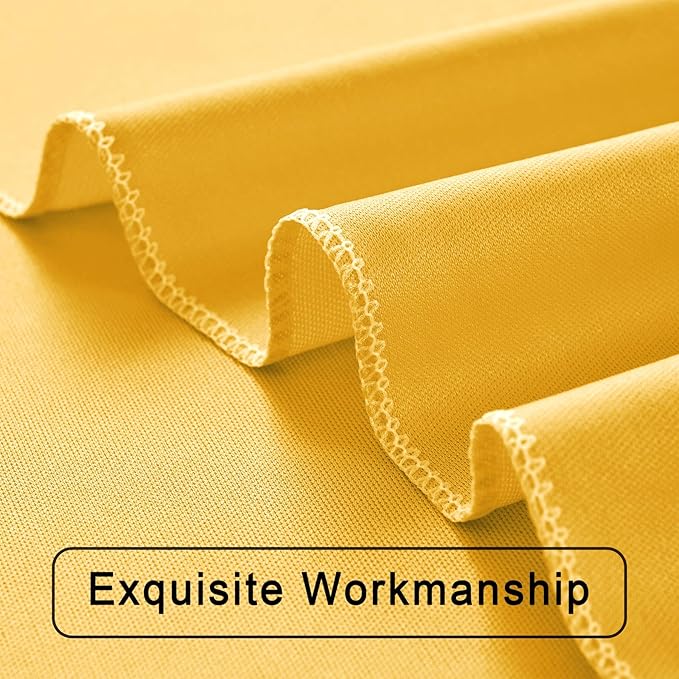 10 ft x 10 ft Wrinkle Free Yellow Backdrop Curtain for Parties, Yellow Polyester Photo Backdrop Drapes,Thick Background 2 Panels 5ft x 10ft for Baby Shower Wedding Birthday Party Backdrop Stand