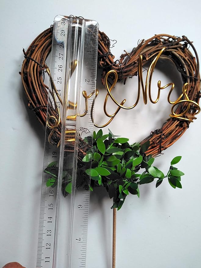 Mr & Mrs Wedding Cake Topper for Rustic Reception Forest Theme