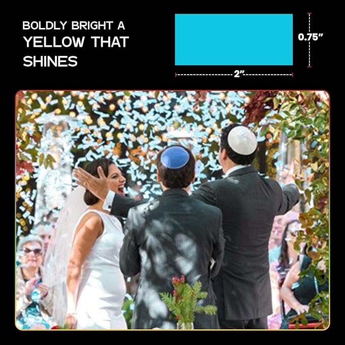 Ultimate Confetti, Turquoise color Biodegradable Confetti - Rectangular Tissue Paper Confetti for Cannon and Launcher use – Best for Gender Reveal, Parties, Concerts and Weddings - 20 lb, 320 oz