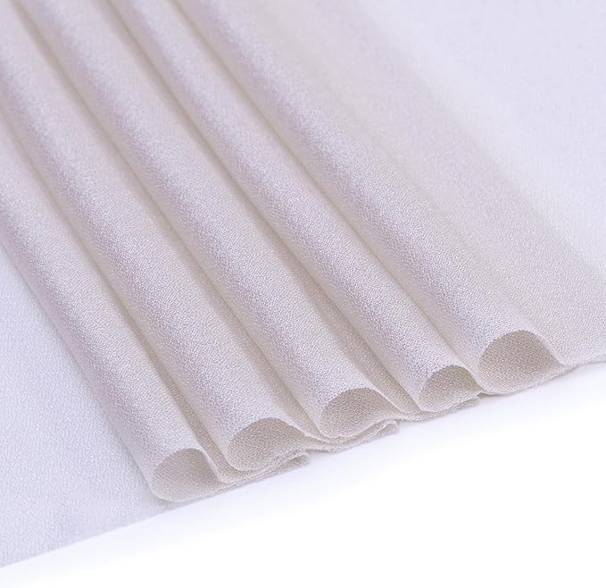 VDS Pack of 250, Nude, Sheer Chiffon Chair Sashes Bows Chair Cover Back Tie Ribbon for Wedding Birthday Baby Shower Engagement Ceremony Event Party Banquet Restaurant Dining Chair Decoration