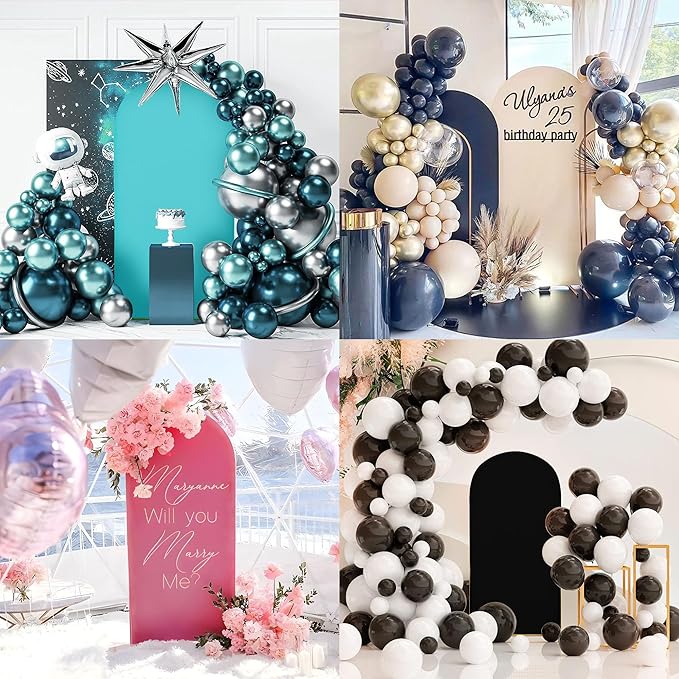 3-Piece Arch Cover Bundle – 7.2FT, 6.6FT & 6FT Stretch Spandex Backdrop Set – Wedding, Birthday & Photo Booth Arch Covers for Every Event
