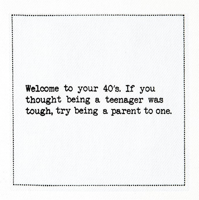 Five Star Funny 40th Birthday Quotes | White Cotton Cocktail Napkins | 50 Luxury Disposable Beverage Napkins with Witty Bar Quotes | Drink Napkins for Parties, Bars, Weddings & Game Nights