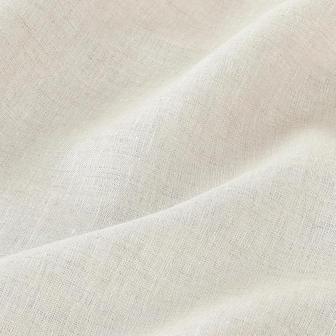 D'Moksha Homes Linen Tablecloth 60 x 108 Inch - 100% Pure Linen Light Natural Tablecloth for Rectangle Tables - Machine Washable Table Cloth for Valentines, Spring, Easter