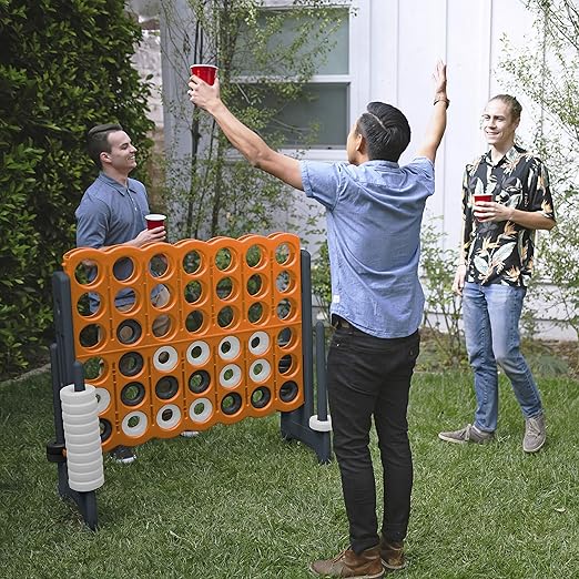 ECR4Kids Jumbo 4-To-Score, Giant Game, Orange/Grey