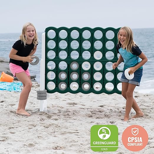 ECR4Kids Jumbo 4-to-Score, Giant Game, Green, White
