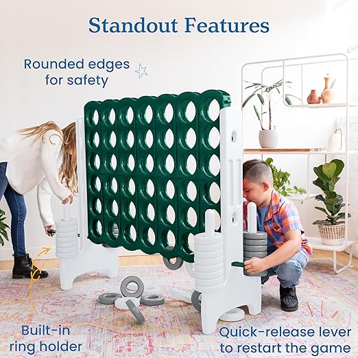 ECR4Kids Jumbo 4-to-Score, Giant Game, Green, White