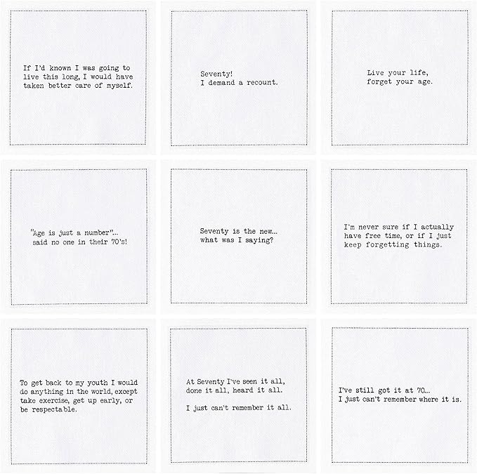 Five Star Funny 70th Birthday Quotes | White Cotton Cocktail Napkins | 50 Luxury Disposable Beverage Napkins with Witty Bar Quotes | Drink Napkins for Parties, Bars, Weddings & Game Nights