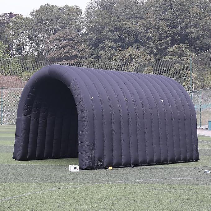 SAYOK 16.7FT Inflatable Tunnel Sport Tunnel Entrance Inflatable Football Tunnel Tent Inflatable Entryway with Blower for Event Advertise Business Exhibition Promotion(Black, 16.7ft x 9.84ft x 9.19ft)