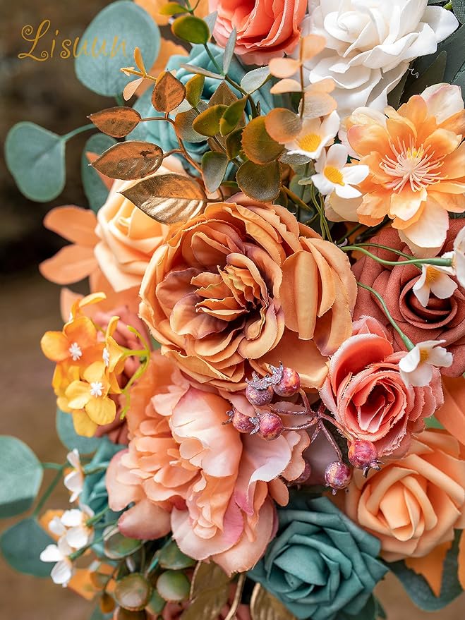 Wedding Arch Flowers, Artificial Flowers for Decoration, Large Flower Swag for Boho Styles Wedding Ceremony Floral Decor - Pack of 2