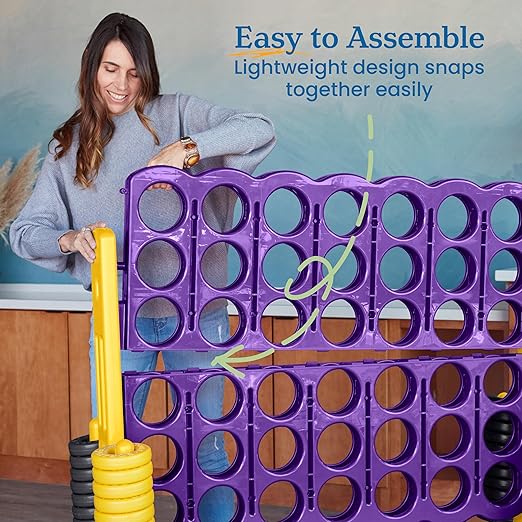 ECR4Kids Jumbo 4-To-Score, Giant Game, Purple/Gold