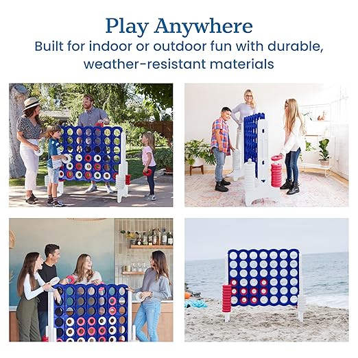 ECR4Kids Jumbo 4-To-Score, Giant Game, Red/White/Blue
